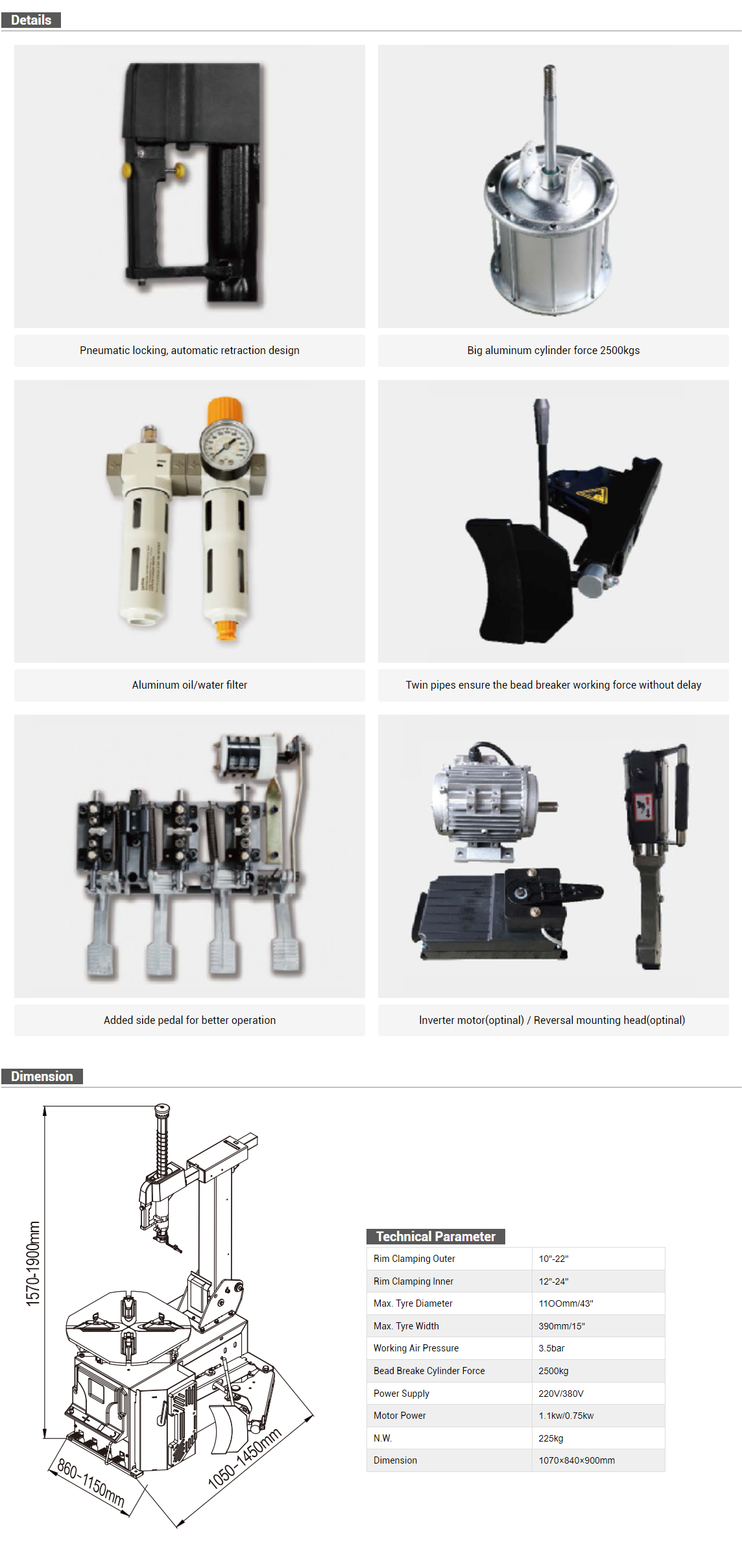 RH-850 Tire Changer_SAFE- Car Lifts