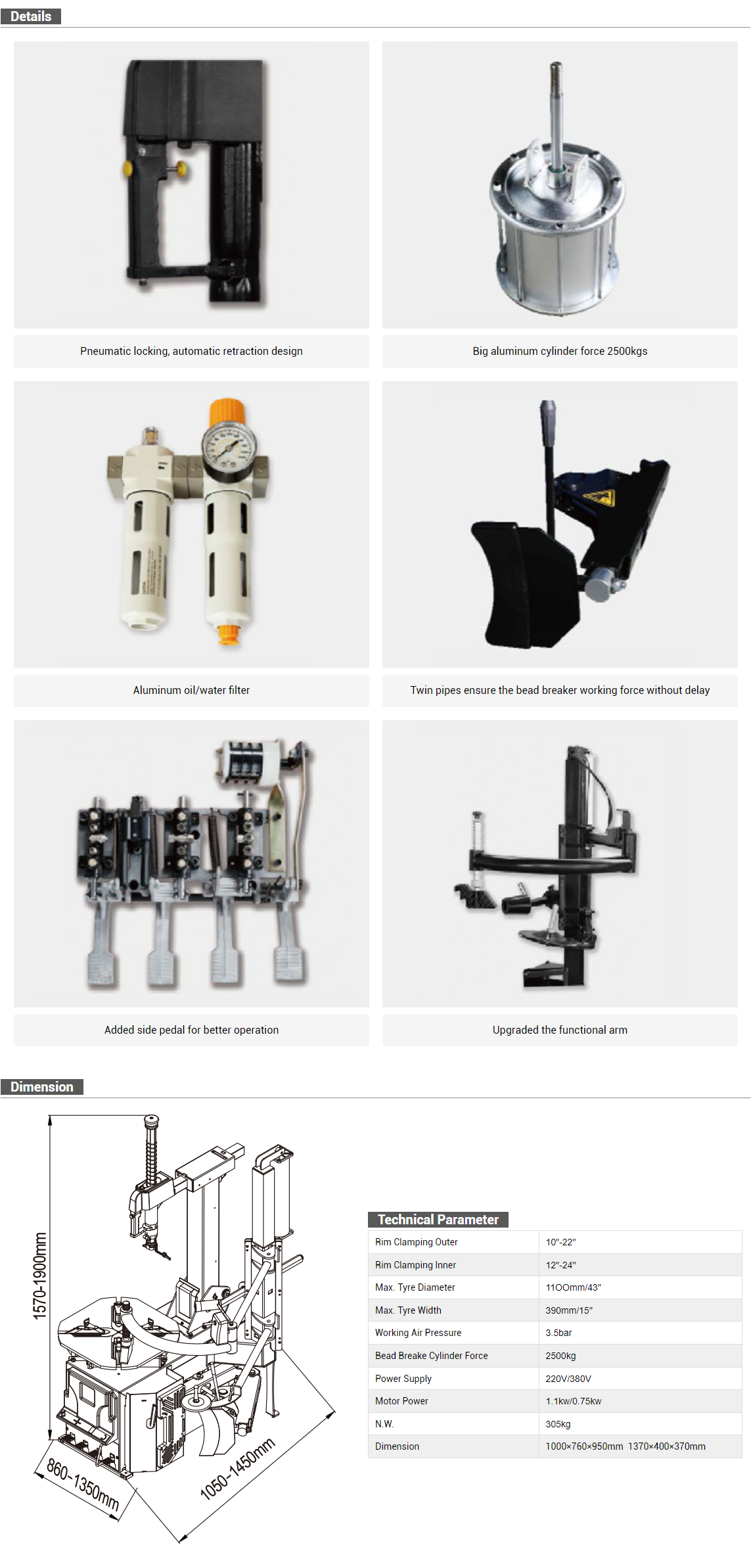 RH-850M Tire Changer_SAFE- Car Lifts