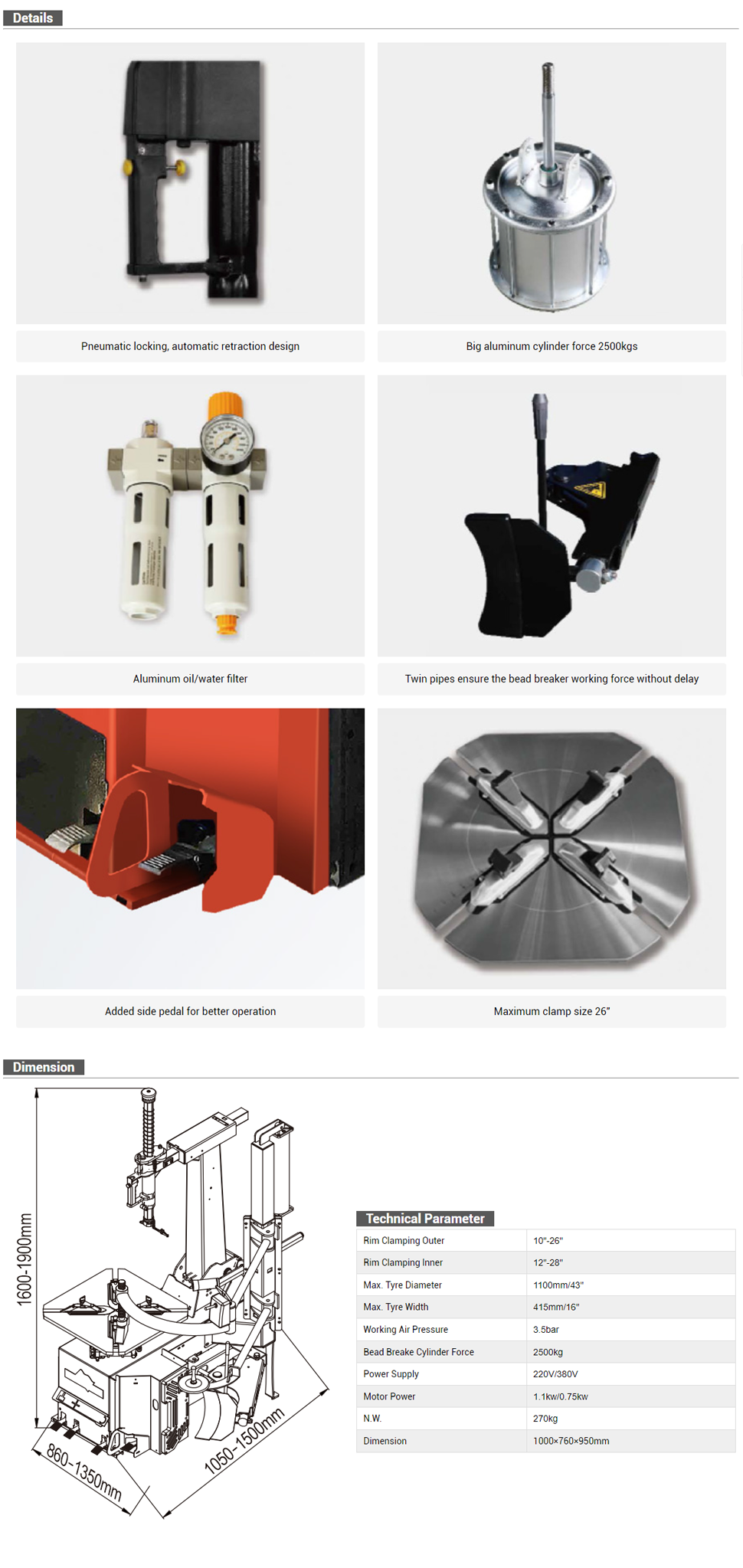 RH-880 Tire Changer_SAFE- Car Lifts