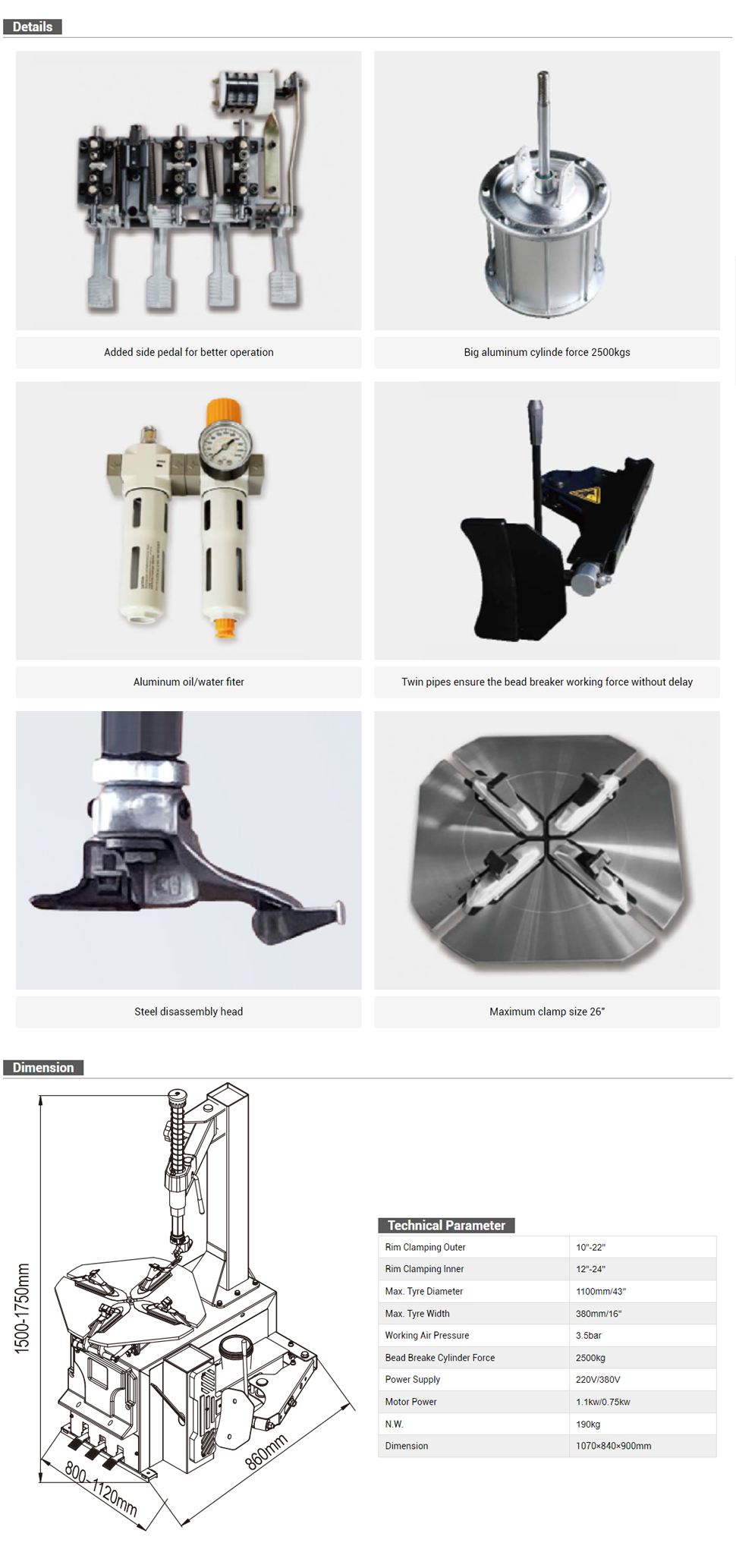RH-620 Tire Changer_SAFE- Car Lifts
